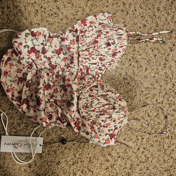 For Love And Lemons Other - For Love & Lemons Floral Lace Bustier Top – NWT – Size Medium